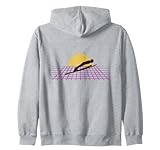 Pull de ski style rétro vintage. Design rétro avec éléments de synthwave, vaporwave esthétique et rétrowave moderne.