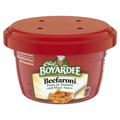Chef Boyardee Beefaroni Pasta, Microwave Food, 7.5 OZ Microwaveable Bowl (12...