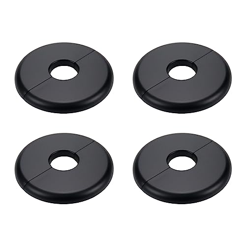 Tsnamay 4 Pcs Wall Split Flange, ABS Round Self-Adhesive Escutcheon Plate Buckles Design for 0.86