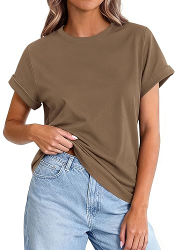 Image of PRETTYGARDEN Womens Summer Tops Short Sleeve Shirts