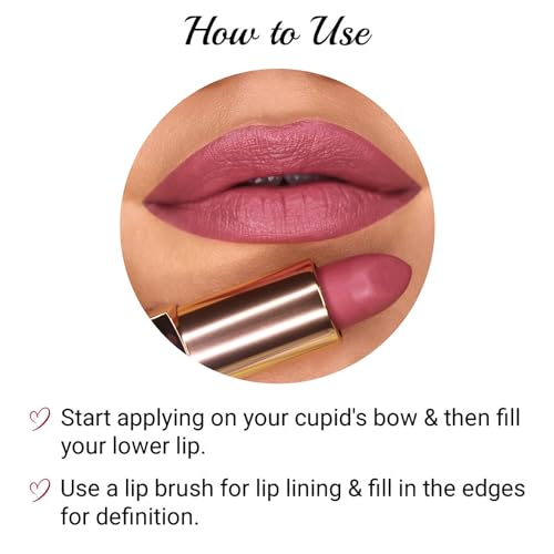 Image of Iba Pure Lips Long Stay Matte Lipstick Limited Edition for Women L01 Pink Pillow, 4g | Creamy Matte Finish & Smooth Texture | Long-Lasting | Hydrated Lips | Enriched with Vitamin E & Shea Butter | Intense Colour & Highly Pigmented | Lip Makeup