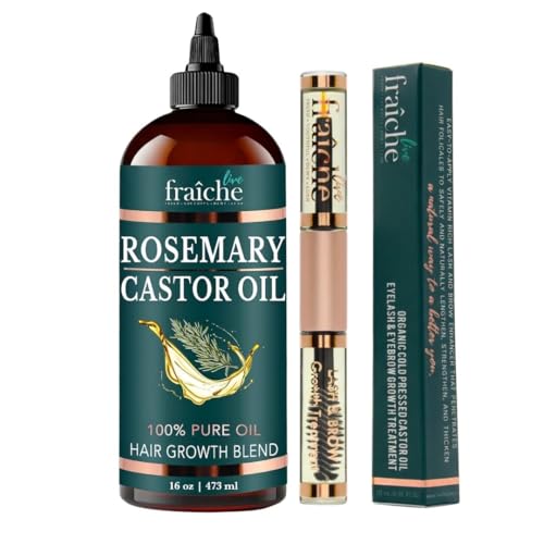 Live Fraiche Rosemary Castor Oil Lash & Brow Serum (16oz + 10ml Applicator)