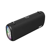 MUQI Altavoz Bluetooth portátil con Sonido Envolvente de 70W, Altavoz inalámbrico para Exterior,con Luces de Fiesta Coloridas,TWS&EQ,20 Horas...