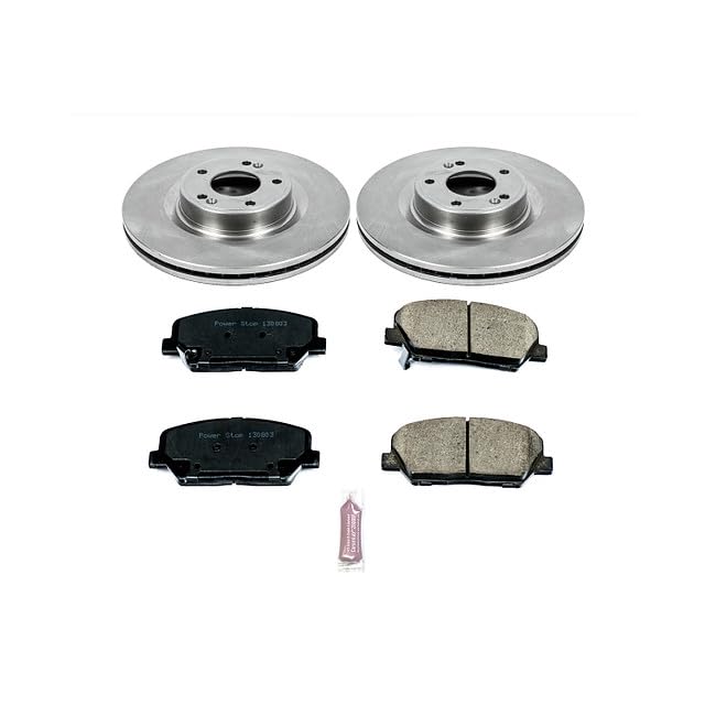 Image of PowerStop Front Brake Kit for Hyundai Genesis Coupe 2010-16 - Z17 Ceramic Brake Pads & Disc Rotors Replacement, KOE6169