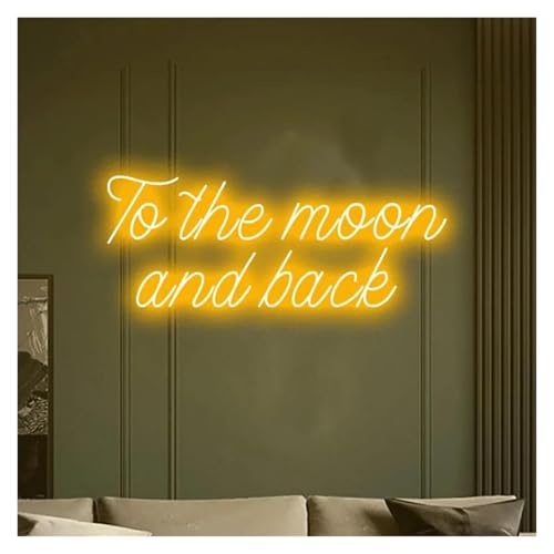 Panneau lumineux LED To the moon and back cadeau idéal de mariage et décoration