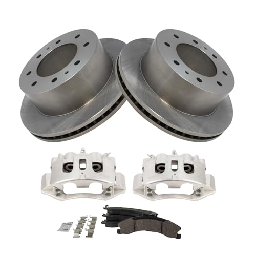 Image of TRQ Rear Brake Pad & Rotor Kit Compatible with 2011-2019 Chevrolet Suburban 3500 HD 2011-2019 GMC