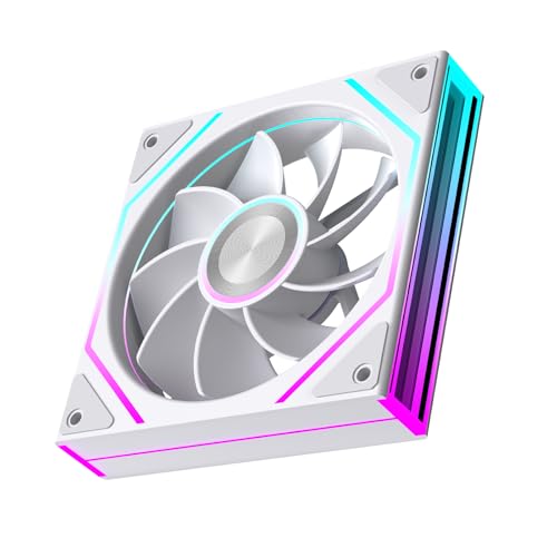 Image of Jungle Leopard Prism4RS Ultra 120mm PC ARGB Computer Case Fans|Infinity Mirror|Daisy-Chain|4 PIN PWM 1850RPM(White Reverse 1 Pack)