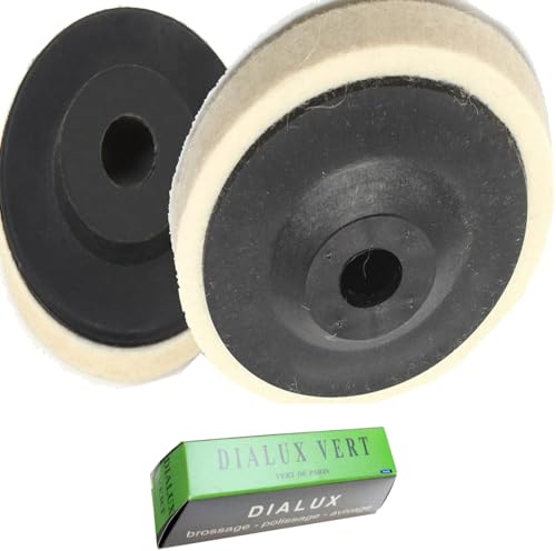 Image of DIY Crafts 4 Kits, Soft Black Pad + 1x Paste, Wool Felt Polishing Wheel Disc Kit Polish Steel Metal Marble, Glass Ceramic For Angle Grinder 1x Polishing Buffin(4 Kits, Soft Black Pad + 1x Paste)