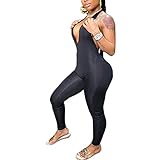 ECHOINE Womens Sexy Spaghetti Strap Jumpsuit - Tank One Piece Bodycon Skinny Rompers Playsuit Sportw