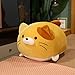 TMSITE Jouets en Peluche pour Chat Mignon, boulettes d'animaux Doux en Peluche Coussin de canapé d'oreiller de Chat, Jouet en Peluche(50cm,Orange)