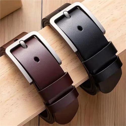 Men's Casual Belt Black Pin Buckle Student Versatile Leather Wide Belt2