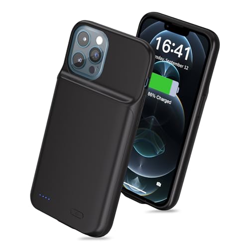 [8200mAh] Battery Case for iPhone 12 Pro Max,New Upgrade High Capacity Rechargeable Extended Battery Pack Charging Case, Protective Portable Smart Backup Charger Cover for iPhone 12 Pro Max(1 Pack)