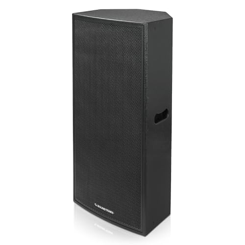 Image of Sound Town CARME Series Dual 15 inch 2-Way Class-D Powered Professional PA DJ Speaker with DSP & TWS for Live Sound, Church, Lounge, Bar Installations, Black (CARME-215BPW)