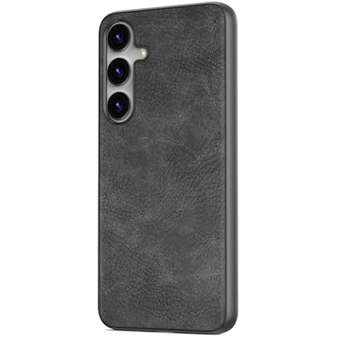SALAWAT Galaxy S24 Plus Case, Slim PU Leather Vintage Shockproof Phone Case Cover Lightweight Soft TPU Bumper Hard PC Hybrid Protective Case for Samsung Galaxy S24 Plus 5G 2024 (Black) Cover