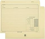 Manila File Jacket Job Folders 10" x 12" Heavy Duty - Preprinted Job Folder Organizer, Keep Track of