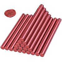 Coolty 20 Stück Wachs Siegel Stöcke 11mm Klebepistole Versiegeln Wachs Sticks für Wachs Siegel Stempel Versiegeln Einladungen Karten Umschläge Geschenkverpackungen (Rot)