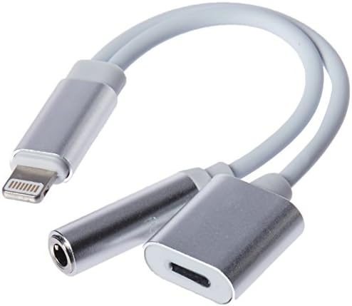 iPhone 7 Adapter, Lightning Adapter and Charger, Adapter iPhone 7/7 Plus,Piuker 2-in-1 Lightning and Headphone Jack Cable Adapter for iPhone 7/7 Plus,iPhone 7 Plus Adapter -Silver