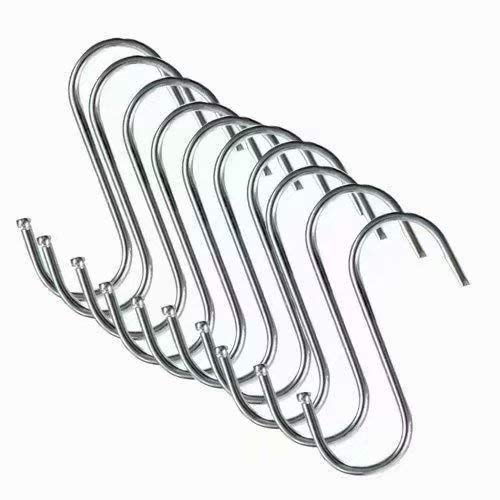 10 Pcs Metal S Shaped Kitchen Spoon Pan Pot Hanging Hooks Hangers