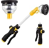 Hongmai Watering Wand,10 Spray Patterns Water Wand,16 Inches Hose Wand with Flow Control for Waterin