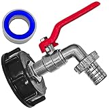 1/2 Zoll Auslaufhahn IBC Tank Deckel Adapter S60 x 6mm 2 Zoll Kappe Wasserhahn