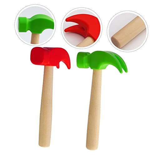 BESTonZON 2 Unidades Martelo Simulado brinquedos infantis banco de martelo de madeira Ferramenta de