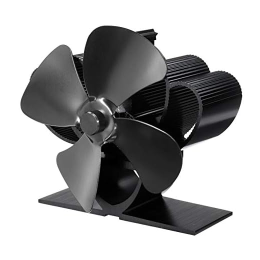 Mini Black Fireplace 4 Blade Heat Powered Stove Fan Komin Log braskamin Eco Friendly tyst fläkt Home effektiv värme Fördela för gas/Pellets/trä/logg Kaminer Cirkulationsfläkt