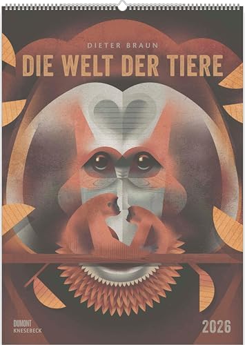 DUMONT - Die Welt der Tiere 2026 – Wandkalender im Querformat 50 x 70 cm mit einzigartigen Tier-Illustrationen: Dieter Braun