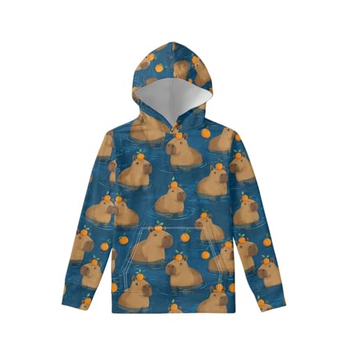 POLERO Boys' Hoodies Sweatshirts 6-16 Years Pullover Athletic Shirts with Pocket for Girls