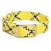Mendota Pet Double Braid Collar - Brass - Dog Collar - Made in The USA - Hi-Viz Yellow , 1 in x 18 in Standard