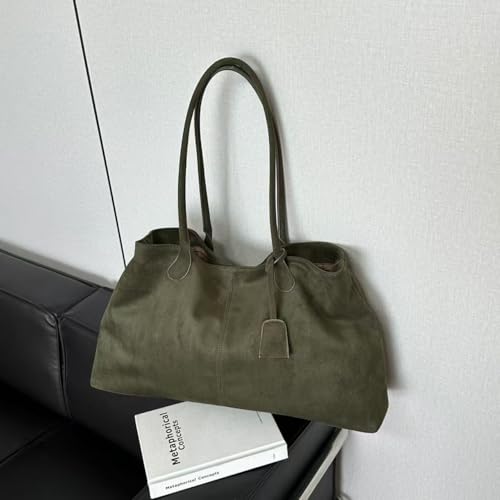 Bolso tote grande de gamuza sintética para mujer miniatura 2