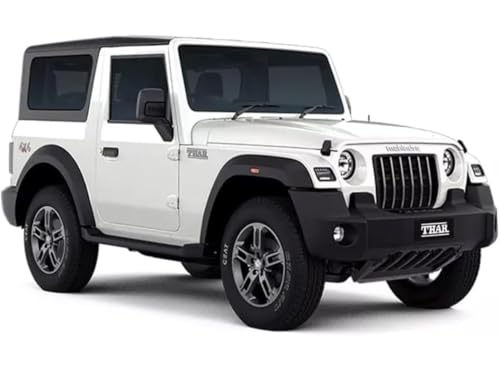 Image of 1:32 Scale DieCast Metal Pull-Back Action Openable Doors 4x4 Thar /Jeep Premium Car Toy with Lights and Music for Kids Realistic Miniature Model Gift 2+yrs Girls Boys (White Thar /Jeep)