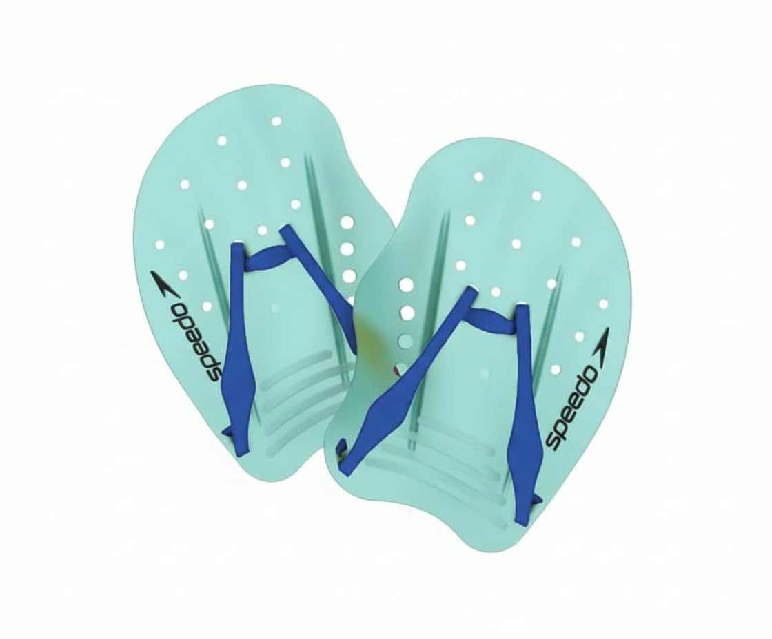 Speedo Unisex-Adult Tech Paddle Hand Paddles for Swimming | Training Aids, Arctic Glass, L
