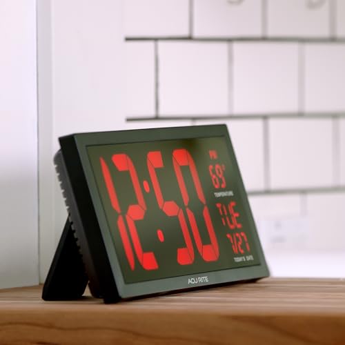 AcuRite 14.5" Large Digital LED Oversized Wall Clock with Date and Temperature, Perfect for Home or Office (75127M) - Image 4