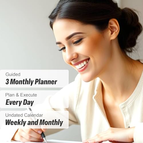 Planificateur de productivité non daté et journal d'affirmations