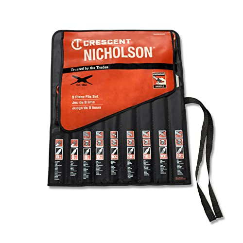 Nicholson 9 Pc. 6", 8", 10" & 12" Maintenance File Set With Ergonomic Handles - 22030Hnnn, Multicolor, One Size #TOP5