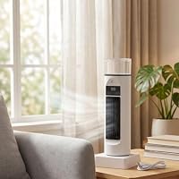 Turmventilator mit Befeuchter USB Tischventilator 6 Stufen Timer – Ansicht 7