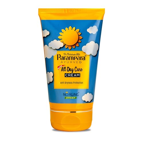 Parampara Ayurved All Day Care Face Cream With Multi Essential Oils & Vitamin E for Locks In Moisture Your Skin Looking Fresh and Youthful Glow 125 gm