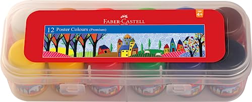 Image of Faber-Castell Poster Color Tin Box - Pack of 12 (Assorted)
