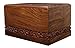 Bogati Hand Carved Rosewood Urn with Border Design (X-Large)