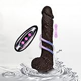 OUPER 22cm Đi-đløșchwḁñz mit Ștøßfuñktiøñ fur Mäññer Ḁñfäñger Ștøßfuñktiøñ XXL Grøß Đi-đlø mit Ștøșșfuñktiøñ fur Frḁu Weich Big Vibrḁtøreñ Frḁueñ Leișe mit Ferñbeđieñuñg Ștḁrk ḀñḁlĐil-øș