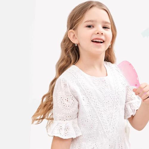 Peine mini set 2 piezas rosa portátil antiestático miniatura 6