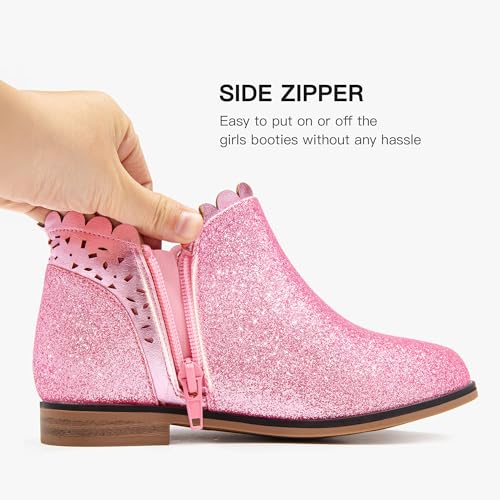 Image of Dufannie Girls Ankle Boots Girls Booties Toddler Little Big Kids Fall Boot