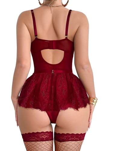 Image of Foxiny Sexy Lingerie Set 3 Piece Women Corset Bodysuit