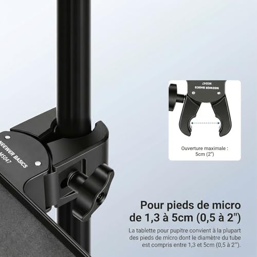 Plateau de support de microphone de table MS047 pour studio et karaoké