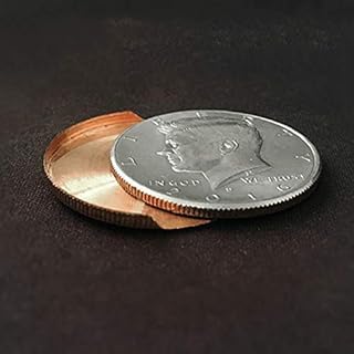 SUMAG 1pc Slippery Expanded Shell (Half Dollar) Magic Tricks Coin Appear/Vanish Magic Magician Accessory Close Up Illusion Prop Gimmick