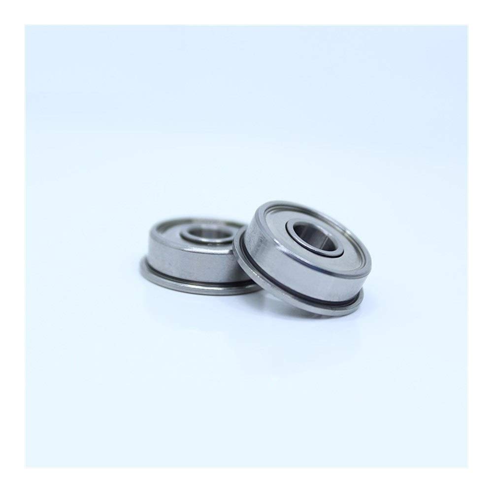 HYUJNAFZR Flanged Bearings 10PCS F606zz F608zz Flanged Ball Bearing F623zz F624zz ABEC-1 Double Shielded Inch Ball Bearings Industrial Products(F624ZZ A1 10PCS)