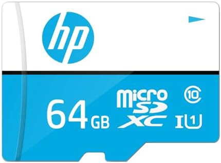 HP 64GB MicroSD Memory Card | SDXC mx310 Class 10 | UHS-I, U1 Card | Upto 100MB/s R | Compitable with Smartphones, Camera, CCTV | Memory Card