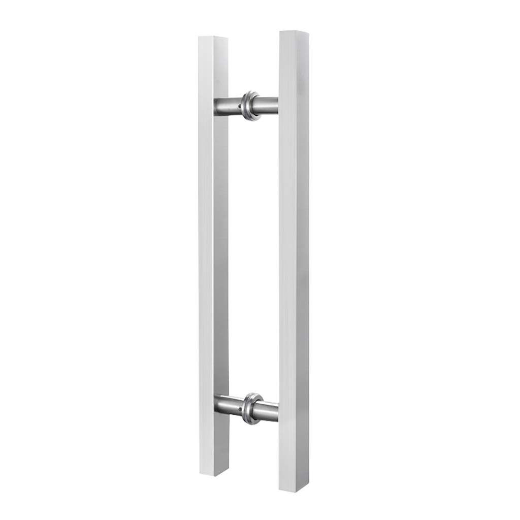 CWCQGH Door Handle Barn Door Sliding Door Handle Silver Brushed Stainless Steel Square Tube Commercial Push-Pull Door Handle/Glass Door Handle/Barn Door Pull Handle - 6 Sizes,One Color-1200 * 900mm