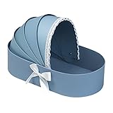 Spitzenband Blumenkasten Arrangement Korb für Hochzeit Wohnkultur Geburtstag Blau, 33,5 x 17,5 cm