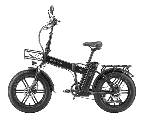KIMDYMA A20 20-Inch Folding Electric Bike for Adults - 250W Motor, Equipped with 48V 18Ah Removable Battery, Up to 100km Range, 7-Speed Gears - Durable Commuter E-Bike for City Riding (Black)